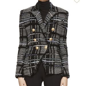 NTW! Balmain-stretch tweed knit blazer-US4